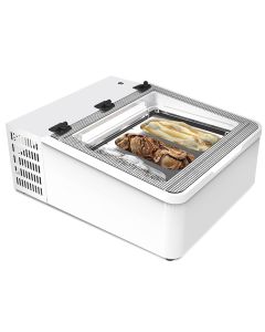 NordCap Auftisch-Eisvitrine MINI CREAM 3V LED WEISS