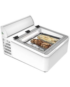 NordCap Auftisch-Eisvitrine MINI CREAM 3V LED CP WEISS